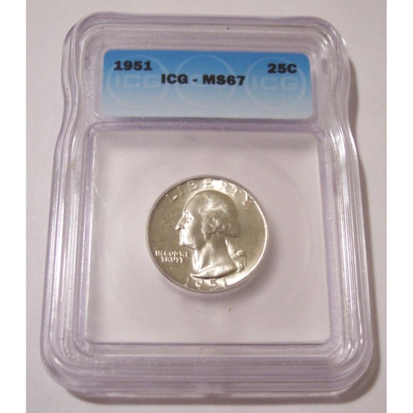 1951 Washington Quarter MS67 ICG - Picture 1 of 4